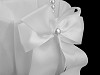 Wedding satin basket for bridesmaids, with pearls