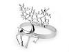 Metal Christmas napkin ring, deer