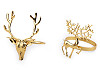 Metal Christmas napkin ring, deer