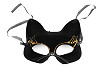 Carnival mask - velvet eye mask with glitter, cat