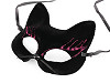 Máscara de carnaval: antifaz de terciopelo con purpurina, gato