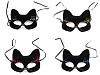 Masque de carnaval en velours avec paillettes, Chat