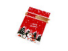 Candy bags / Goodie bags with Christmas ribbon 12x17.5 cm