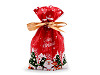 Candy bags / Goodie bagswith Christmas satin ribbon 15x23 cm