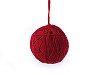 Ball of yarn ornament to hang on a tree Ø8 cm