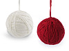 Ball of yarn ornament to hang on a tree Ø8 cm