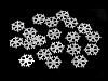 Christmas felt snowflake with glitter Ø15 mm