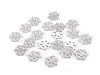 Christmas felt snowflake with glitter Ø15 mm