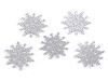 Christmas felt snowflake with glitter Ø75 mm