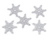 Christmas felt snowflake with glitter Ø75 mm