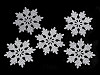 Christmas felt snowflake with glitter Ø75 mm