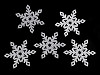 Christmas felt snowflake with glitter Ø75 mm