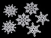 Christmas felt snowflake with glitter Ø75 mm