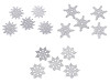 Christmas felt snowflake with glitter Ø75 mm