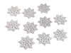 Flocon de neige de Noël en feutre avec paillettes, Ø 40 mm