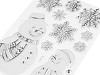 Plastic 3D Christmas stickers with AB effect