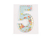 Birthday self-adhesive numbers with moving sequins