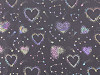 Tulle Fabric with AB Hologram Hearts