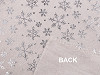 Christmas Cotton Fabric / Metallic Linen Imitation, Snowflakes