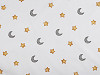 Tessuto / Tela di cotone, motivo: stelle, luna