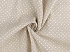 Βαμβακερό ύφασμα απομίμηση λινού / καμβάς, πουά, πιο χοντρό