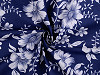 Cotton Fabric / Canvas Blue Print Flowers