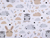 Cotton Fabric / Canvas, Forest Animals 