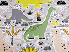 Bavlněná látka / plátno dinosaurus