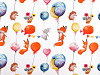 Bavlněná látka / plátno balónky / zvířátka (1 m)