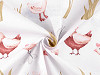 Tissu/Toile en coton, Oies et poules 