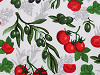 Tissu en coton piqué gaufré, Tomates/Olives
