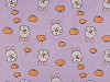 Cotton fabric / linen imitation, rabbit