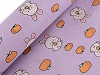 Cotton fabric / linen imitation, rabbit