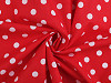 Cotton fabric / canvas, polka dots