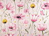 Cotton fabric / canvas, flowers