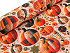 Cotton fabric / canvas with digital print, pumpkin / Autumn