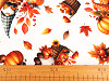 Cotton fabric / canvas with digital print, pumpkin / Autumn