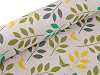 Decorative fabric / linen imitation / polycotton, leaves