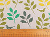 Decorative fabric / linen imitation / polycotton, leaves