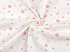 Cotton Knit Fabric, Flowers, width 200 cm