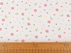 Cotton Knit Fabric, Flowers, width 200 cm