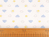 Cotton Knit Fabric, Clouds, width 200 cm