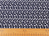 Tela de algodón/lona, estampado blueprint, flores pequeñas