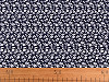 Cotton fabric / canvas, blue print, small flowers