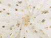 Tulle Fabric with metallic snowflakes