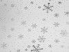 Tulle Fabric with metallic snowflakes