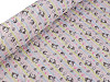 Reinforced crumpled polyester fabric, creased 3D effect, unicorn