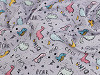 Reinforced crumpled polyester fabric, creased 3D effect, dinosaur