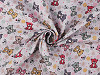 Reinforced crumpled polyester fabric, creased 3D effect, teddy bear