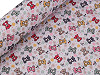 Reinforced crumpled polyester fabric, creased 3D effect, teddy bear